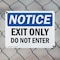Signmission Exit Sign, Aluminum, 24 in W, 18 in H, Exit Only Do Not Enter OS-2PACK-NS-A-1824-L-12222 - alternate 5